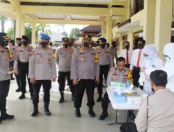 Cegah Penularan Covid-19, Personel Polres Banyuasin Lakukan Tes Swab dan Antigen