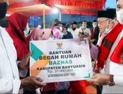 Bupati Banyuasin dan Baznas Bantu Mesin Genset dan Bedah Rumah, Di Desa Cendana