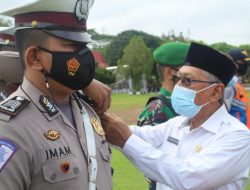 Jelang Idul Fitri 1442 H, Polres Banyuasin Gelar Apel Pasukan Operasi Ketupat Musi Tahun 2021