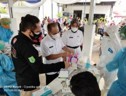 Pedagang di Muba Antusias Ikuti Swab dan Vaksin