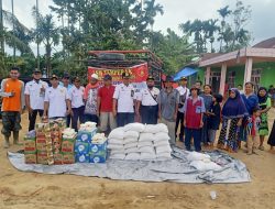 LSM Tamperak Salurkan Bantuan pada  Masyarakat Bencana Gempa 