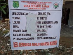 Pemdes Seratus Lapan Bangun Gedung TPA