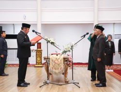Gubernur Sumsel Herman Deru, Lantik Apriyadi Jadi Sekda Muba Definitif
