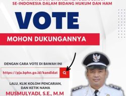 Pj Bupati H Apriyadi : Mari Dukung Musmulyadi Raih Penghargaan Kepala Desa/Lurah Se-Indonesia di Bidang Hukum dan Ham