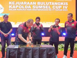 Hj. R.A. Anita Noeringhati, Hadiri Pembukaan Kejuaraan Bulu Tangkia Kapolda Sumsel Cup IV Tahun 2023
