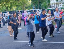 Pemkab Muba Senam Bersama Tingkatkan Imun Tubuh Dan Keakraban