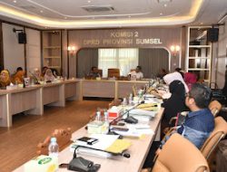 Anggota DPRD Prov. Sumsel Gelar Rapat Kerja Bersama OPD Mitra Kerja Komisi II