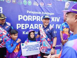 Bupati Apriyadi Mahmud lepasan Kontingen PORPROV XIV kab Muba