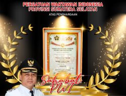 Puncak HPN Ke – 78 PWI Sumsel Anugerahkan Penghargaan Sahabat Pers Dari PWI Sumsel