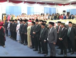 Sebanyak 40 Anggota DPRD Kabupaten Lahat periode 2024-2029 di Lantik