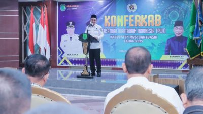 Wabup Rohman Hadiri dan Buka langsung acara Konferkab PWI Muba 